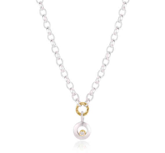 Collet Diamond Necklace