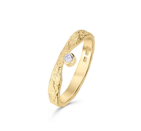 Diamond Gold Rise Ring