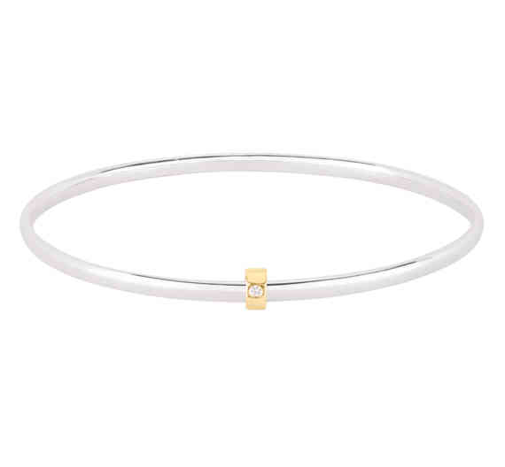 Diamond Oval Spinning Bangle