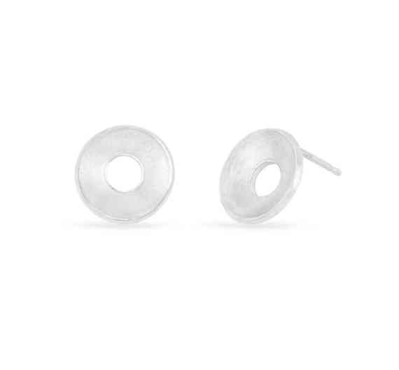 Domed Circle Earrings