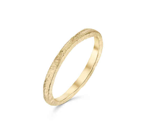 Gold Slim Molten Ring