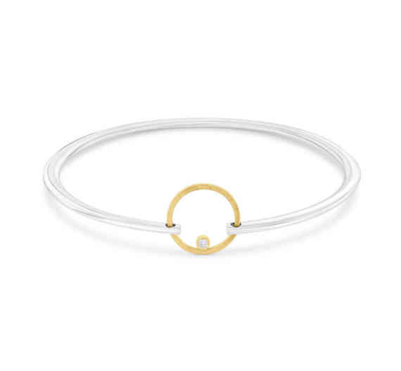 Moving Circle Diamond Bangle