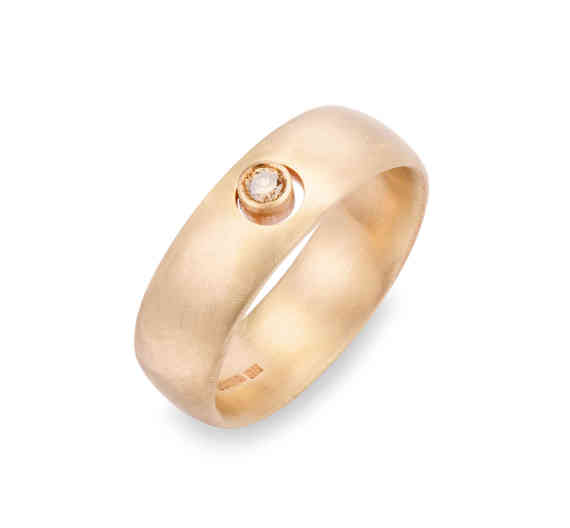 Wide Court Champagne Ring