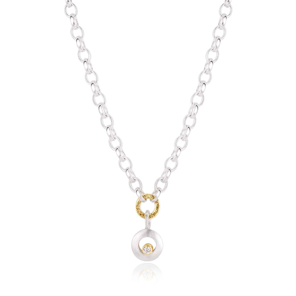 Collet Diamond Necklace