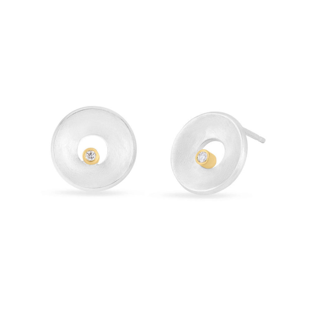 Concave Diamond Earrings