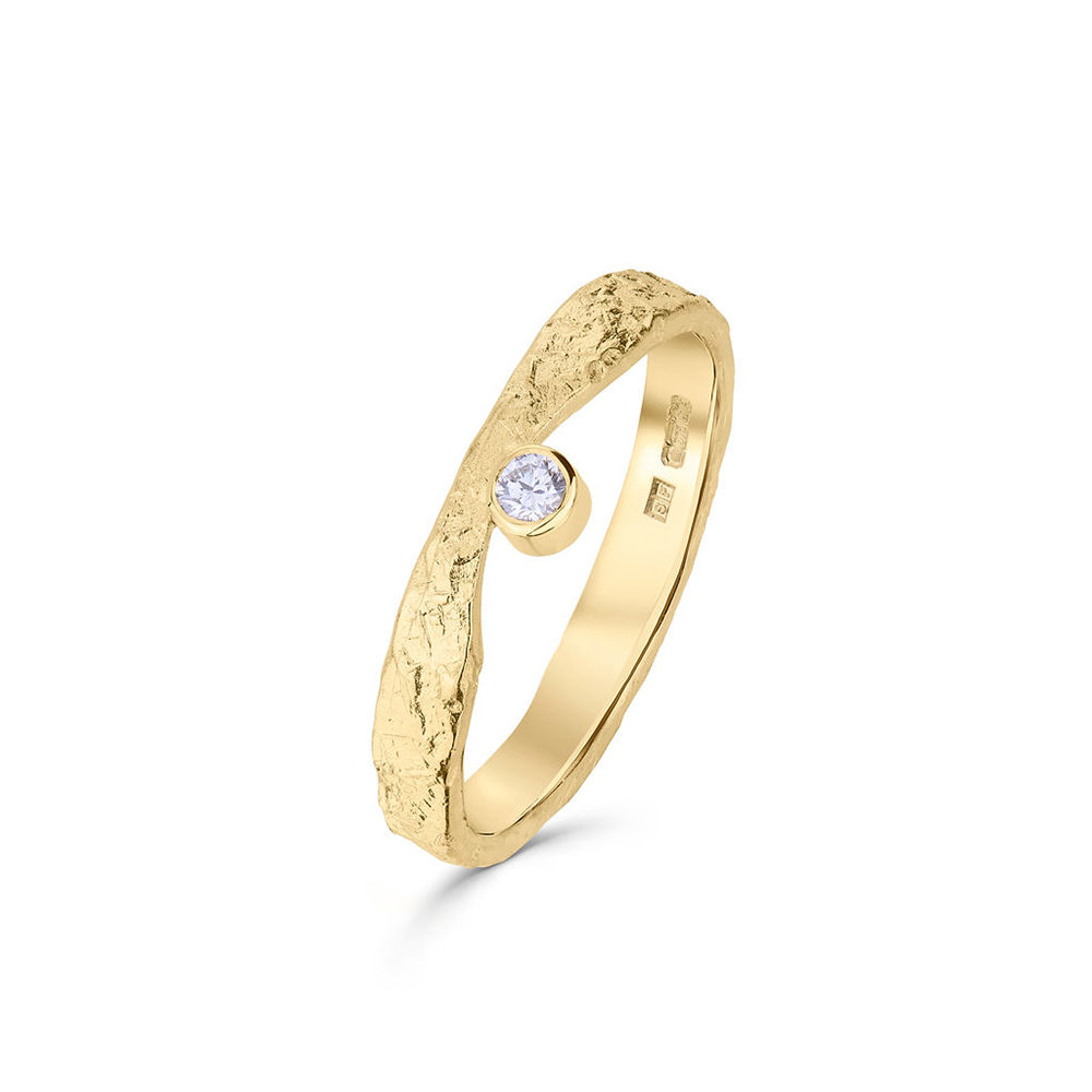 Diamond Gold Rise Ring