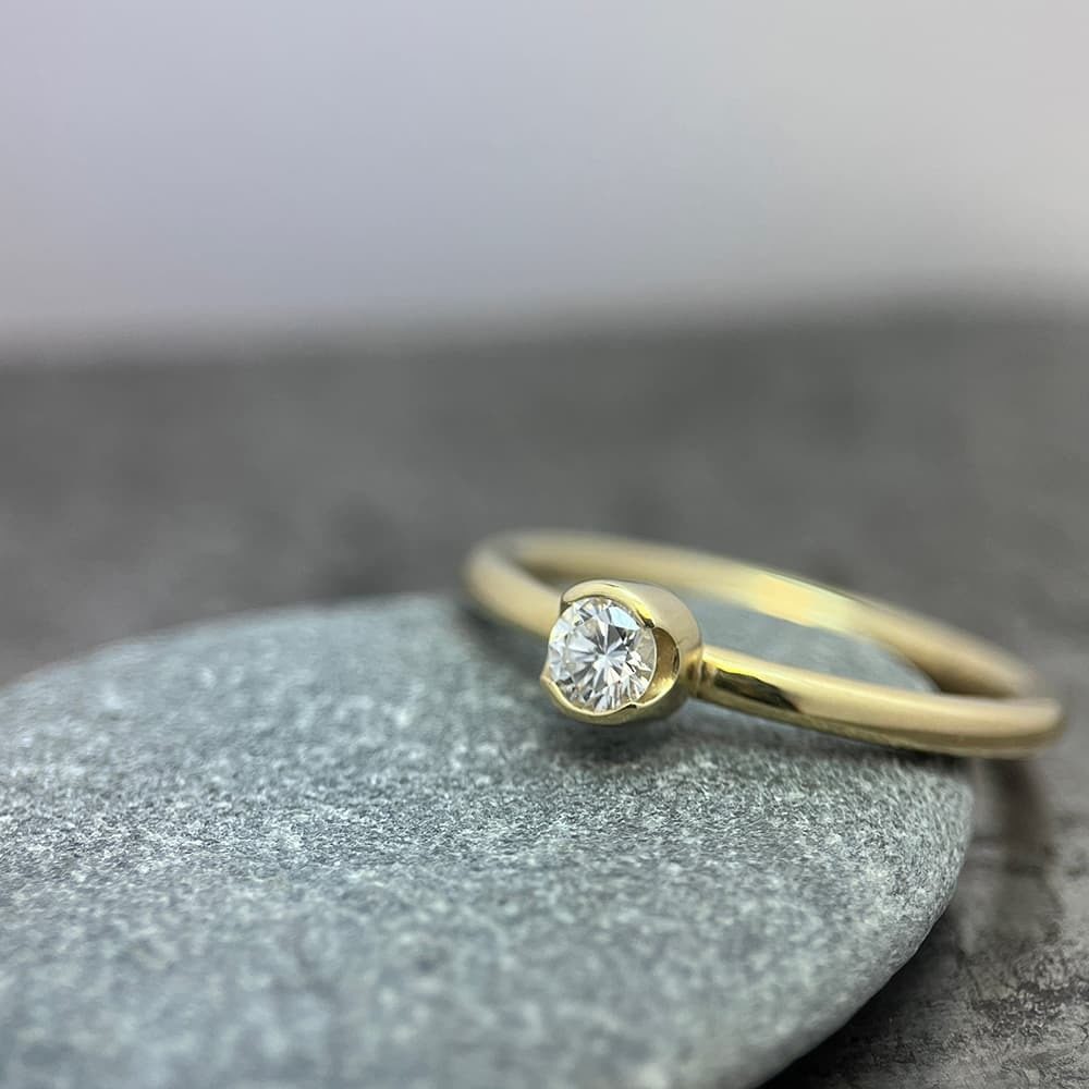 Gold Diamond Eclipse Ring Sup