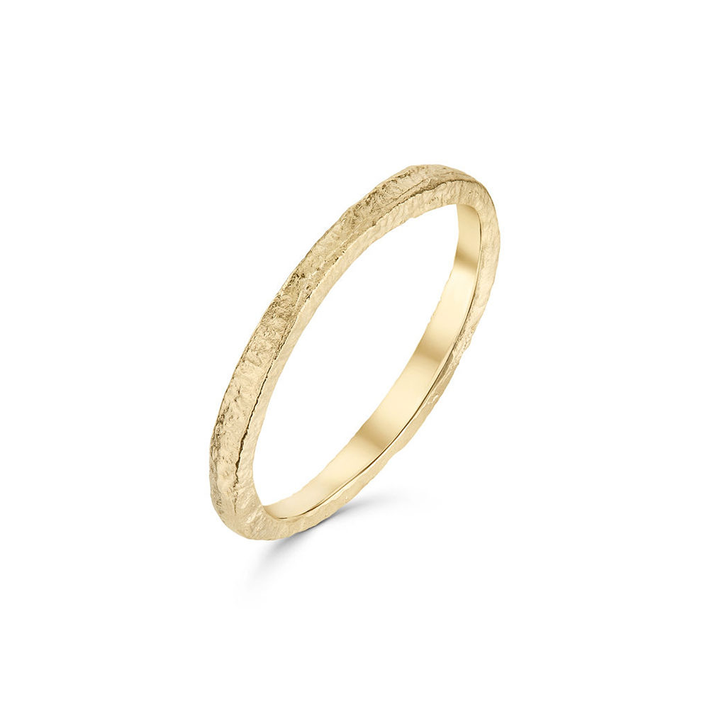 Gold Slim Molten Ring