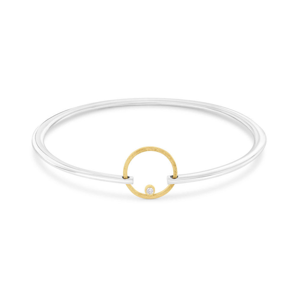 Moving Circle Diamond Bangle