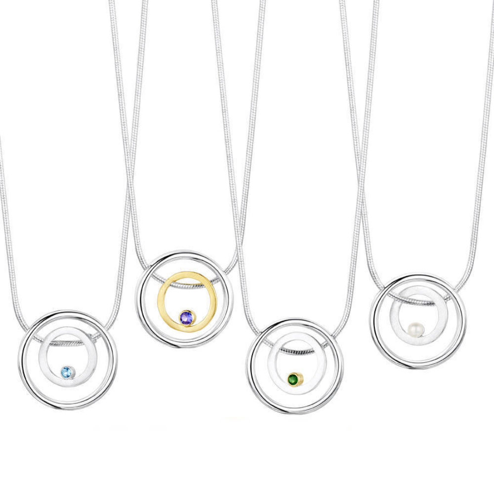 Original Sapphire Halo Pendant 3