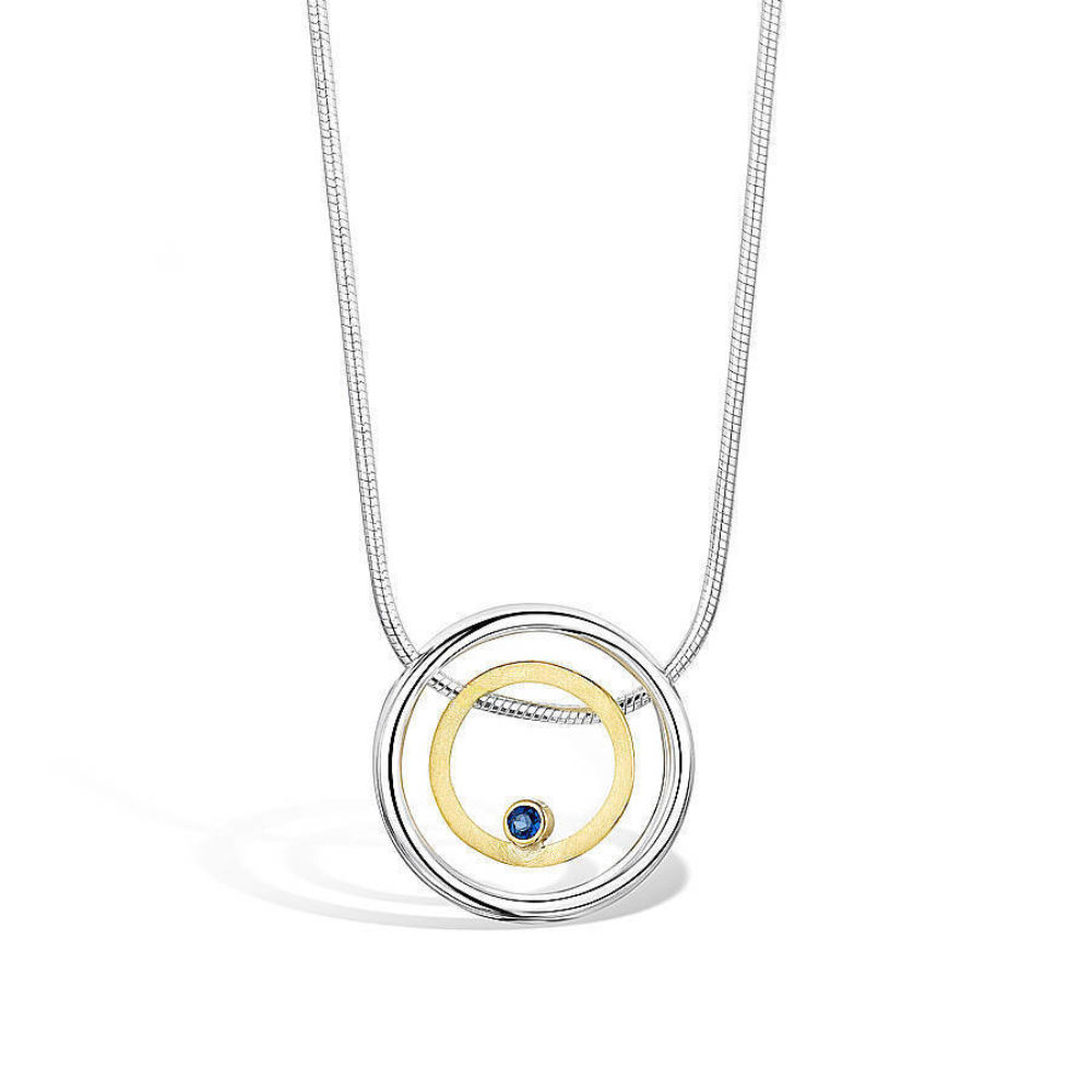 Original Sapphire Halo Pendant 4