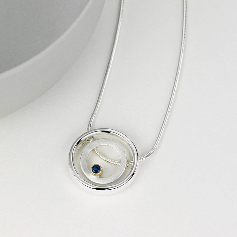 Original Sapphire Halo Pendant