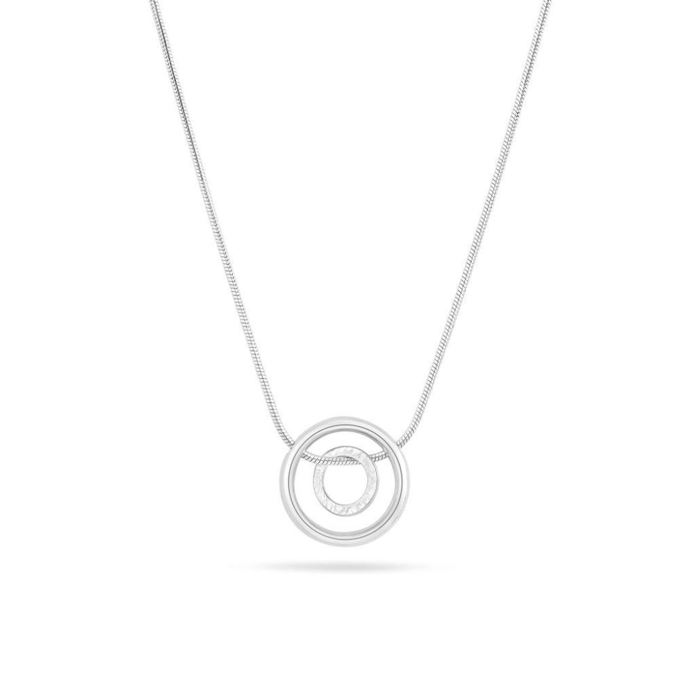 Silver Double Circle Pendant